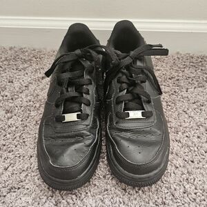 Air Force 1 Nike Sneakers size 7 youth black low top